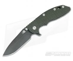 Hinderer Knives XM-18 3.5" GEN 5 Spanto Battle Black S35VN OD Green & Black G10