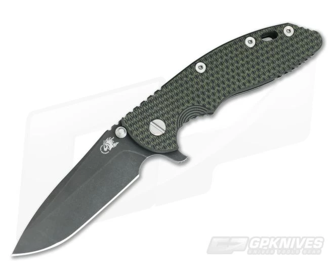 Hinderer Knives XM-18 3.5" GEN 5 Spanto Battle Black S35VN OD Green & Black G10 3 Hinderer Knives XM-18 3.5" GEN 5 Spanto Battle Black S35VN OD Green & Black G10