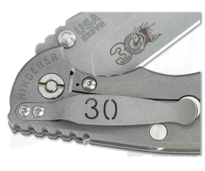 Hinderer Knives XM-18 3.5" 30th Anniversary GEN 5 Spanto Working Finish S35VN Black G10 6 Hinderer Knives XM-18 3.5" 30th Anniversary GEN 5 Spanto Working Finish S35VN Black G10 - Image 4