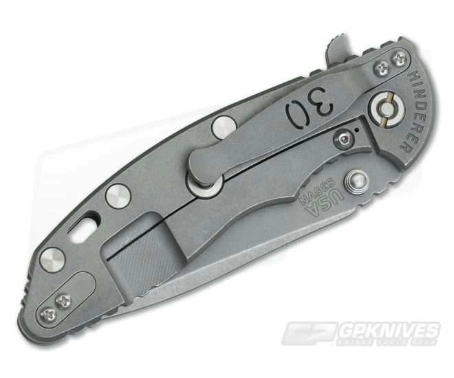 Hinderer Knives XM-18 3.5" 30th Anniversary GEN 5 Spanto Working Finish S35VN Blue G10 4 Hinderer Knives XM-18 3.5" 30th Anniversary GEN 5 Spanto Working Finish S35VN Blue G10 - Image 2