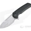 WE Knives x Ferrum Forge Mini Malice Damasteel Stonewashed Black Ti Button Lock Flipper WE054BL-DS1 -Outlet Flippers Store 054bl ds1 1