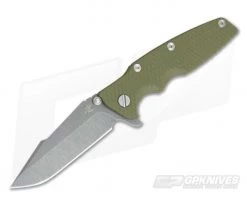 Hinderer Eklipse Gen2 Harpoon Spanto 20CV Working Finish OD Green G10
