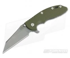 Hinderer Knives XM-18 3.5" GEN 5 Wharncliffe Working Finish 20CV OD Green G10