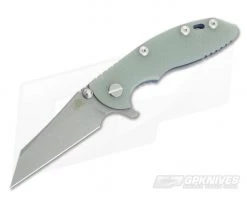 Hinderer XM-18 3" GEN 6 Working Finish 20CV Wharncliffe Translucent G10 Battle Blue Tri-Way Pivot Flipper