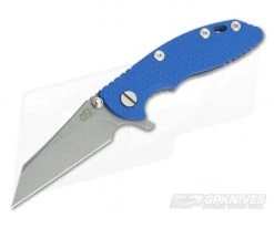 Hinderer XM-18 3" GEN 6 Working Finish 20CV Wharncliffe Blue G10 Battle Blue Tri-Way Pivot Flipper