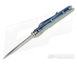 Hinderer XM-18 3" Blue Ti GEN 6 Stonewash 20CV Slicer Translucent G10 Tri-Way Pivot Flipper -Outlet Flippers Store 0619 3