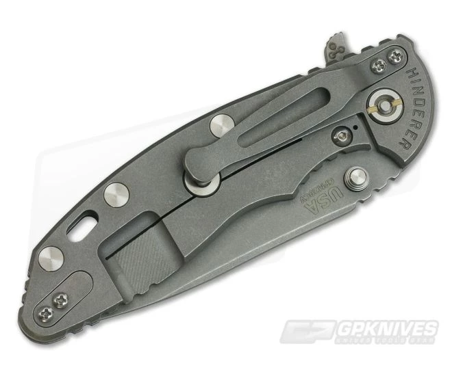 Hinderer XM-18 3.5" GEN 6 Skinny Slicer Working Finish 20CV Blue G10 Tri-Way Pivot Flipper 4 Hinderer XM-18 3.5" GEN 6 Skinny Slicer Working Finish 20CV Blue G10 Tri-Way Pivot Flipper - Image 2