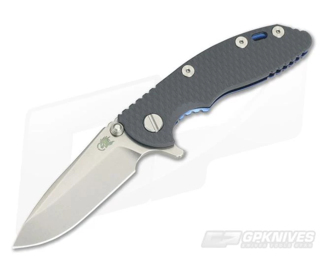 Hinderer XM-18 3" GEN 6 Stonewash Blue Ti 20CV Spear Point Grey G10 Tri-Way Pivot Flipper 3 Hinderer XM-18 3" GEN 6 Stonewash Blue Ti 20CV Spear Point Grey G10 Tri-Way Pivot Flipper
