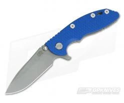 Hinderer XM-18 3" GEN 6 Working Finish 20CV Spear Point Blue G10 Tri-Way Pivot Flipper