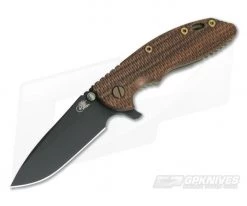 Hinderer XM-18 3.5" Vintage Series GEN 6 Parkerized O1 Spear Point Textured Walnut Battle Green Tri-Way Pivot Flipper 0653