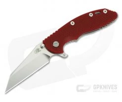 Hinderer Knives XM-18 3.5" Fatty Wharncliffe GEN 6 Tri-Way Stonewashed 20CV Red
