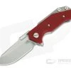 Hinderer Knives Half Track Tri-Way Spear Point Stonewash 20CV Red G10 -Outlet Flippers Store 0679