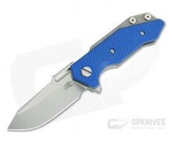 Hinderer Knives Half Track Tri-Way Spear Point Stonewash 20CV Blue G10