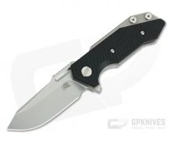 Hinderer Knives Half Track Tri-Way Spear Point Stonewash 20CV Black G10