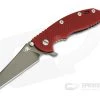Hinderer Knives XM-18 3.5" Red Fatty Wharncliffe Tri-Way Stonewashed DLC Black 20CV -Outlet Flippers Store 0682 1