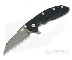Hinderer Knives XM-18 3.5" Black Fatty Wharncliffe Tri-Way Stonewashed DLC Black 20CV