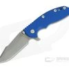 Hinderer XM-18 3.5" Tri-Way Flipper Harpoon Spanto Working Finish S35VN Blue G10 -Outlet Flippers Store 0687
