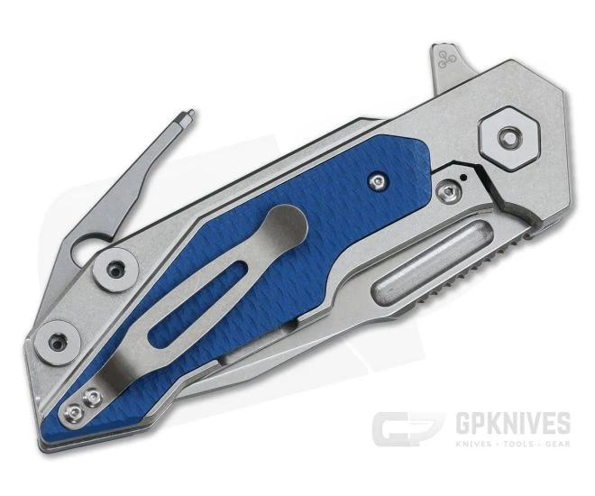 Hinderer Knives Full Track Spear Point 20CV Blue G10 H.M.B.S. Tri Way Pivot Flipper 4 Hinderer Knives Full Track Spear Point 20CV Blue G10 H.M.B.S. Tri Way Pivot Flipper - Image 2