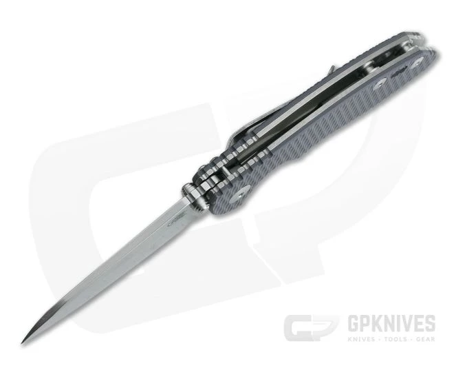 Hinderer XM-18 3" Skinny Sheepsfoot Liner Lock Stonewashed 20CV Gray G10 Tri-Way Pivot Flipper 5 Hinderer XM-18 3" Skinny Sheepsfoot Liner Lock Stonewashed 20CV Gray G10 Tri-Way Pivot Flipper - Image 3