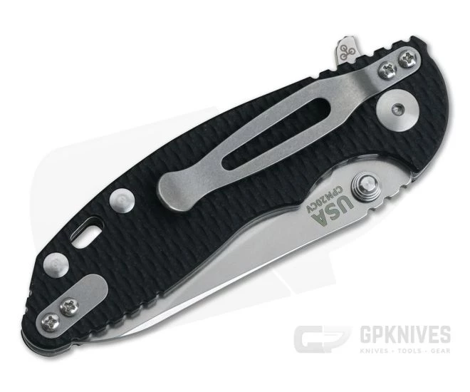 Hinderer XM-18 3" Skinny Sheepsfoot Liner Lock Stonewashed 20CV Black G10 Tri-Way Pivot Flipper 4 Hinderer XM-18 3" Skinny Sheepsfoot Liner Lock Stonewashed 20CV Black G10 Tri-Way Pivot Flipper - Image 2