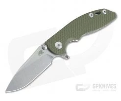 Hinderer XM-18 3" Skinny Slicer Liner Lock Stonewashed 20CV OD Green G10 Tri-Way Pivot Flipper