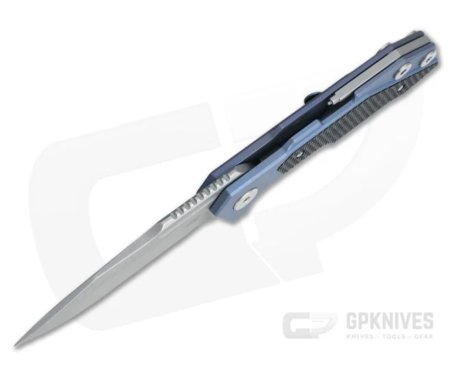 Hinderer Knives Full Track Spanto Working Finish S35VN Battle Blue Black G10 Tri-Way Pivot Flipper 5 Hinderer Knives Full Track Spanto Working Finish S35VN Battle Blue Black G10 Tri-Way Pivot Flipper - Image 3