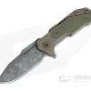 Hinderer Knives Full Track Spanto S35VN Battlefield Pickup OD Green G10 Tri-Way Pivot Flipper -Outlet Flippers Store 0724