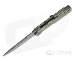 Hinderer Knives Full Track Spanto S35VN Battlefield Pickup OD Green G10 Tri-Way Pivot Flipper -Outlet Flippers Store 0724 3