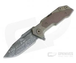Hinderer Knives Full Track Spanto S35VN Battlefield Pickup FDE G10 Tri-Way Pivot Flipper