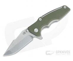 Hinderer Eklipse 3" Harpoon Spanto Stonewashed S35VN OD Green Tri-Way Flipper