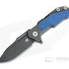 Hinderer Knives Full Track Spanto S35VN Battle Black Blue G10 Tri-Way Pivot Flipper -Outlet Flippers Store 0746