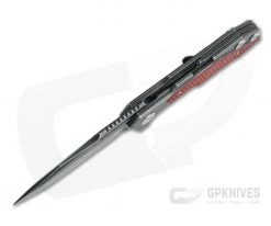 Hinderer Knives Full Track Spanto S35VN Battle Black Red G10 Tri-Way Pivot Flipper -Outlet Flippers Store 0747 3