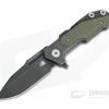 Hinderer Knives Full Track Spanto S35VN Battle Black OD Green G10 Tri-Way Pivot Flipper -Outlet Flippers Store 0748
