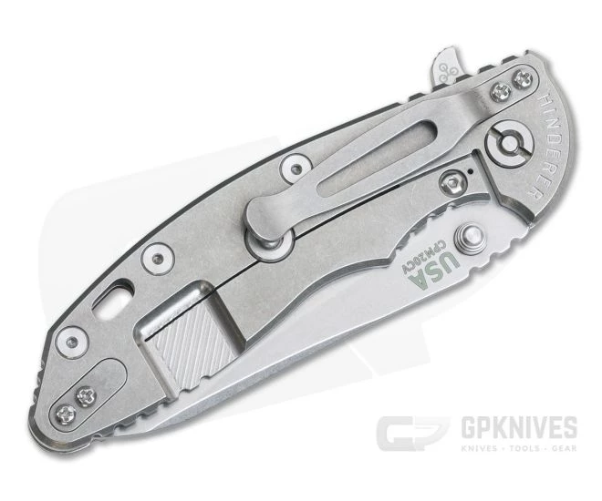 Hinderer XM-18 3.5" Skinny Sheepsfoot Stonewashed 20CV Red G10 Tri-Way Pivot Flipper 4 Hinderer XM-18 3.5" Skinny Sheepsfoot Stonewashed 20CV Red G10 Tri-Way Pivot Flipper - Image 2