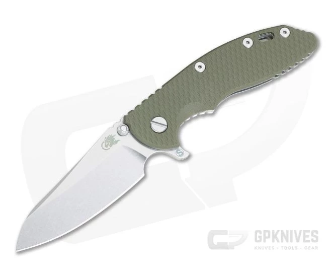 Hinderer XM-18 3.5" Skinny Sheepsfoot Stonewashed 20CV OD Green G10 Tri-Way Pivot Flipper 3 Hinderer XM-18 3.5" Skinny Sheepsfoot Stonewashed 20CV OD Green G10 Tri-Way Pivot Flipper
