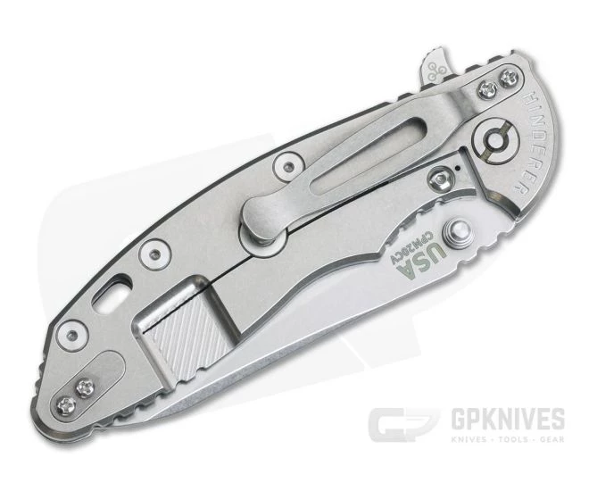 Hinderer XM-18 3.5" Skinny Sheepsfoot Stonewashed 20CV Dark Gray G10 Tri-Way Pivot Flipper 4 Hinderer XM-18 3.5" Skinny Sheepsfoot Stonewashed 20CV Dark Gray G10 Tri-Way Pivot Flipper - Image 2