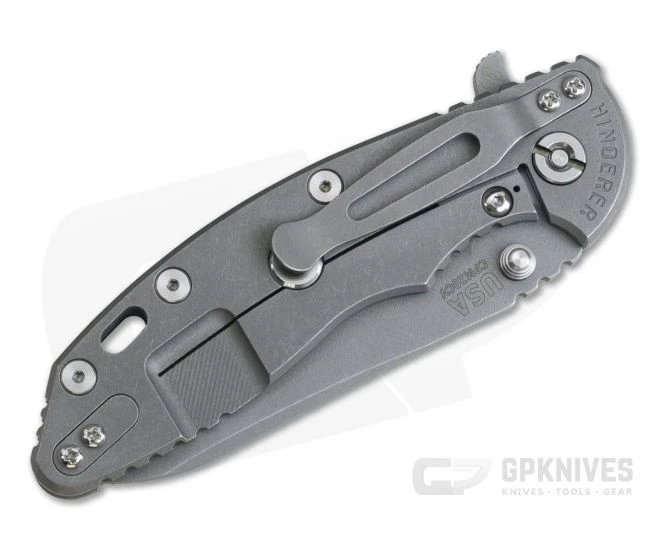 Hinderer XM-18 3.5" Skinny Sheepsfoot Working Finish 20CV Dark Gray G10 Tri-Way Pivot Flipper 4 Hinderer XM-18 3.5" Skinny Sheepsfoot Working Finish 20CV Dark Gray G10 Tri-Way Pivot Flipper - Image 2