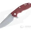 Hinderer XM-18 3.5" Skinny Sheepsfoot Working Finish 20CV Red G10 Tri-Way Pivot Flipper -Outlet Flippers Store 0756