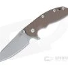 Hinderer XM-18 3.5" Skinny Sheepsfoot Working Finish 20CV FDE G10 Tri-Way Pivot Flipper