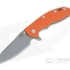 Hinderer XM-18 3.5" Skinny Sheepsfoot Working Finish 20CV Orange G10 Tri-Way Pivot Flipper -Outlet Flippers Store 0759 1