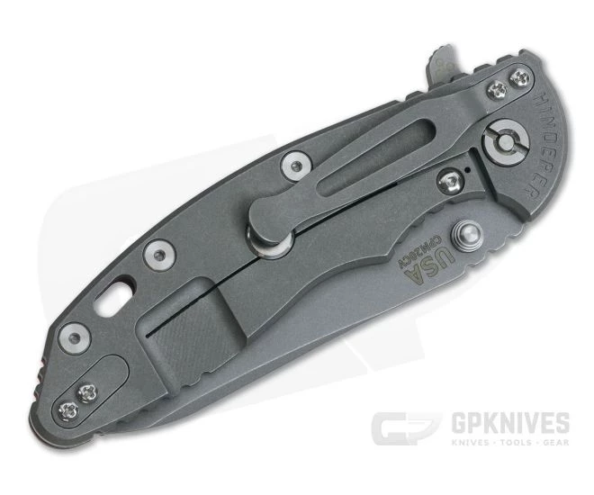 Hinderer XM-18 3.5" Skinny Sheepsfoot Working Finish 20CV Orange G10 Tri-Way Pivot Flipper 4 Hinderer XM-18 3.5" Skinny Sheepsfoot Working Finish 20CV Orange G10 Tri-Way Pivot Flipper - Image 2