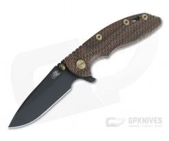 Hinderer XM-18 3" Vintage Series GEN 6 Parkerized O1 Spear Point Textured Walnut Battle Green Tri-Way Pivot Flipper 0767