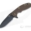 Hinderer XM-18 3" Vintage Series GEN 6 Parkerized O1 Spear Point Textured Walnut Battle Green Tri-Way Pivot Flipper 0774 -Outlet Flippers Store 0774