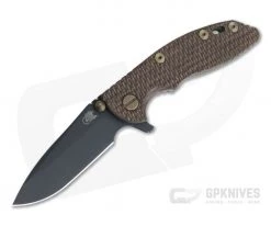 Hinderer XM-18 3" Vintage Series GEN 6 Parkerized O1 Spear Point Textured Walnut Battle Green Tri-Way Pivot Flipper 0774