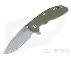 Hinderer Knives XM-18 3.5" Slicer Green G10 20CV Working Finish Tri-Way Flipper