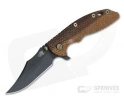 Hinderer XM-18 3.5" Vintage Series Parkerized O1 Bowie Textured Walnut Battle Green Tri-Way Pivot Flipper 0789