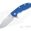 Hinderer Knives XM-18 3.5" Slicer Blue G10 20CV Stonewashed Tri-Way Flipper -Outlet Flippers Store 0797