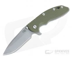 Hinderer XM-18 3.5" Tri-Way Flipper Spanto Working Finish 20CV Green G10 0807