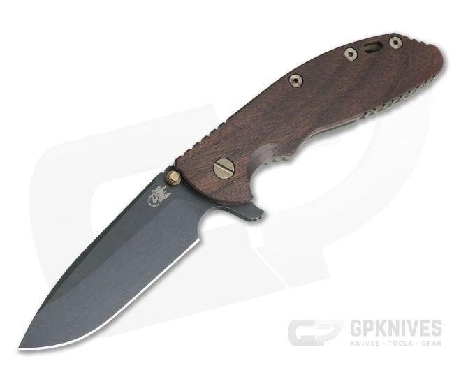 Hinderer XM-24 4" Vintage Series Parkerized O1 Spear Point Smooth Walnut Battle Green Tri-Way Pivot Flipper 0812 3 Hinderer XM-24 4" Vintage Series Parkerized O1 Spear Point Smooth Walnut Battle Green Tri-Way Pivot Flipper 0812