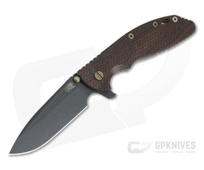 Hinderer XM-24 4" Vintage Series Parkerized O1 Spear Point Textured Walnut Battle Green Tri-Way Pivot Flipper 0816 3 Hinderer XM-24 4" Vintage Series Parkerized O1 Spear Point Textured Walnut Battle Green Tri-Way Pivot Flipper 0816